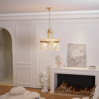 Xelra Lustre en Laiton & Cristal