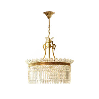 Crinoline Lustre En Cristal De Luxe Postmoderne En Laiton