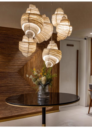 Croissant Fabric Pendant Light-Neutral Decor