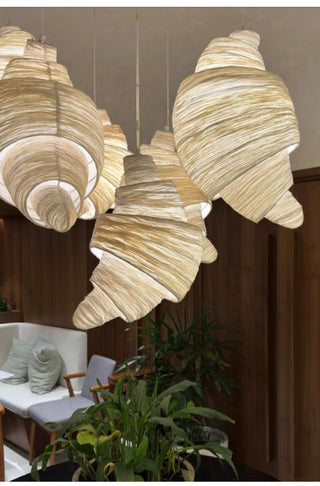 Croissant Fabric Pendant Light-Neutral Decor