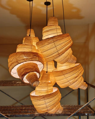 Croissant Fabric Pendant Light-Neutral Decor