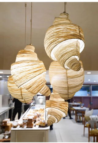 Croissant Fabric Pendant Light-Neutral Decor