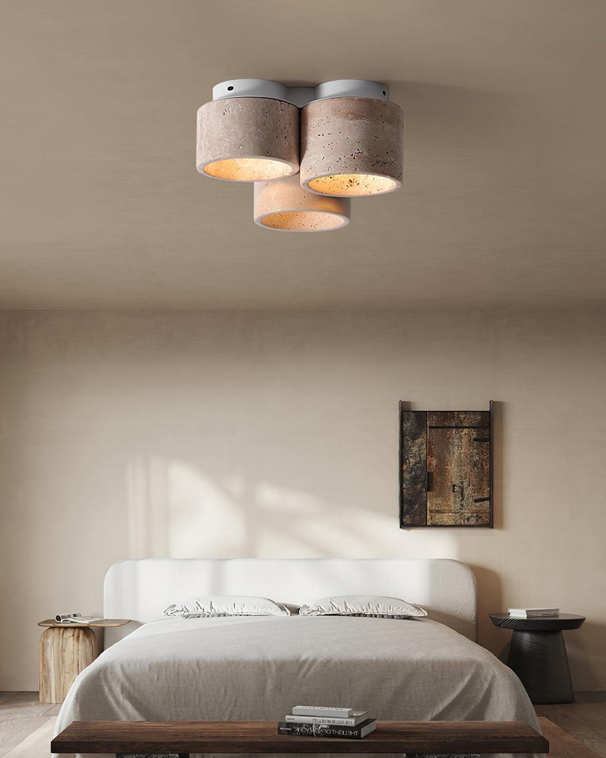 Ritta Ceiling Light 3 head Travertine-Neutral Decor