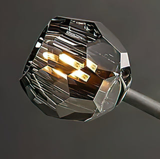 Lustra Suspension Lampe Boule en Cristal et Laiton en Grappe