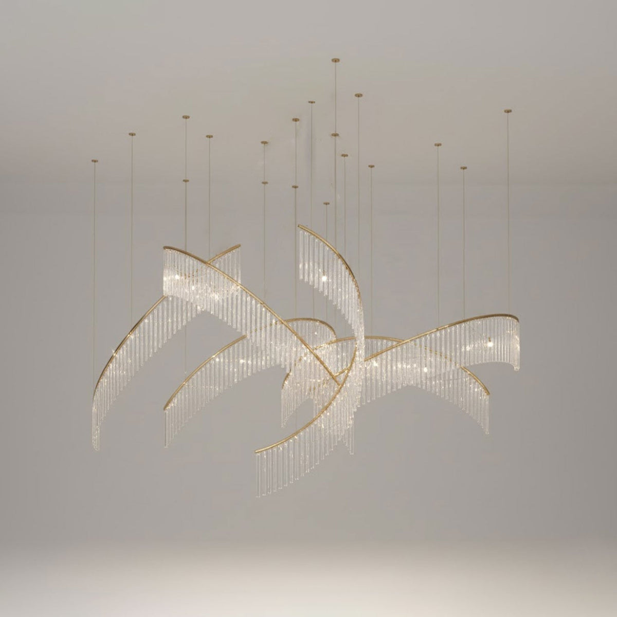 Rivella Cascade Fringe Chandelier-Neutral Decor