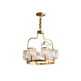 Zephyr Lustre En Cristal Et Laiton à Motif D'oiseau Créatif Individuel