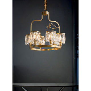 Zephyr Lustre En Cristal Et Laiton à Motif D'oiseau Créatif Individuel