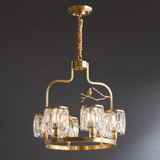 Zephyr Lustre En Cristal Et Laiton à Motif D'oiseau Créatif Individuel