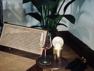 Lyrician Lampe de Table en Laiton Et Verre Industriel