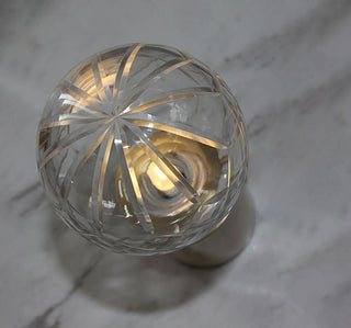 Lyrician Lampe de Table en Laiton Et Verre Industriel