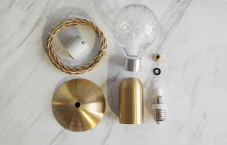 Lyrician Lampe de Table en Laiton Et Verre Industriel