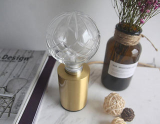 Lyrician Lampe de Table en Laiton Et Verre Industriel