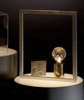 Lyrician Lampe de Table en Laiton Et Verre Industriel