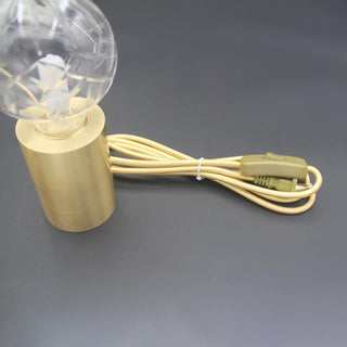 Lyrician Lampe de Table en Laiton Et Verre Industriel