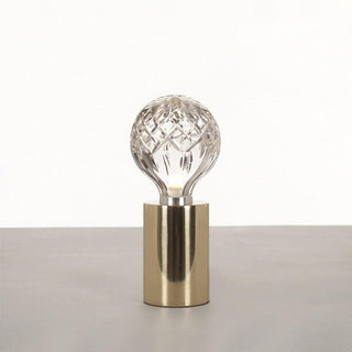 Lyrician Lampe de Table en Laiton Et Verre Industriel