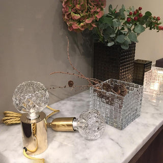 Lyrician Lampe de Table en Laiton Et Verre Industriel