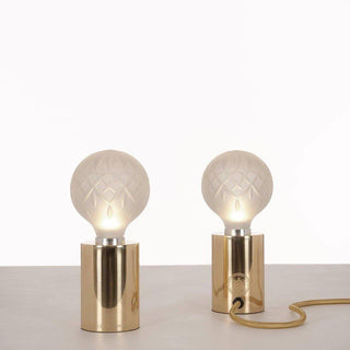 Lyrician Lampe de Table en Laiton Et Verre Industriel