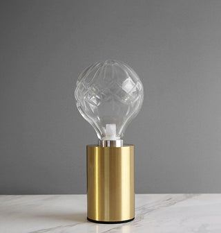 Lyrician Lampe de Table en Laiton Et Verre Industriel
