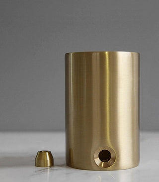 Lyrician Lampe de Table en Laiton Et Verre Industriel