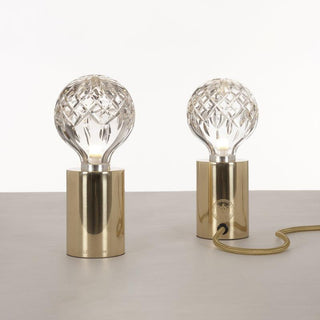 Lyrician Lampe de Table en Laiton Et Verre Industriel