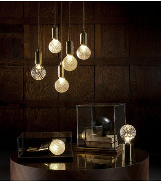 Lyrician Lampe de Table en Laiton Et Verre Industriel