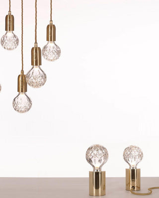 Lyrician Lampe de Table en Laiton Et Verre Industriel