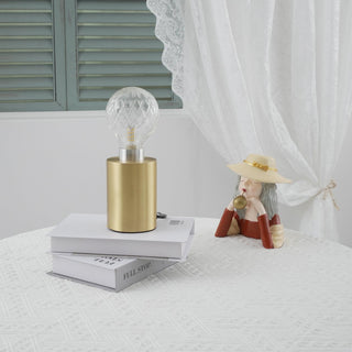 Lyrician Lampe de Table en Laiton Et Verre Industriel