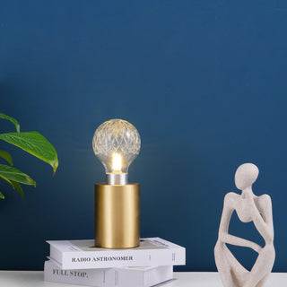 Lyrician Lampe de Table en Laiton Et Verre Industriel