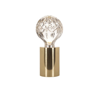 Lyrician Lampe de Table en Laiton Et Verre Industriel
