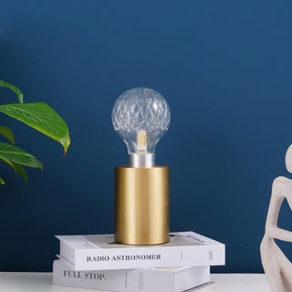 Lyrician Lampe de Table en Laiton Et Verre Industriel