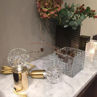 Lyrician Lampe de Table en Laiton Et Verre Industriel