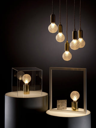 Lyrician Lampe de Table en Laiton Et Verre Industriel