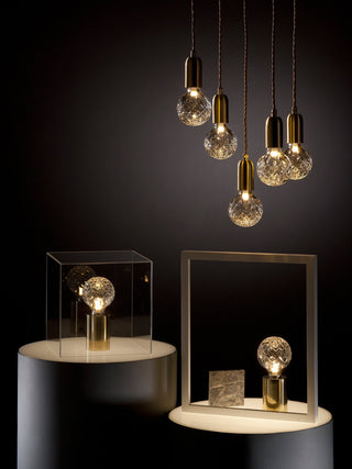 Lyrician Lampe de Table en Laiton Et Verre Industriel