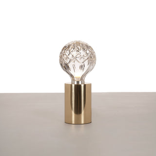 Lyrician Lampe de Table en Laiton Et Verre Industriel
