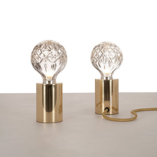 Lyrician Lampe de Table en Laiton Et Verre Industriel