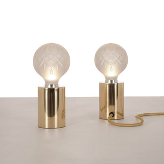 Lyrician Lampe de Table en Laiton Et Verre Industriel