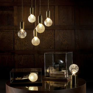 Lyrician Lampe de Table en Laiton Et Verre Industriel