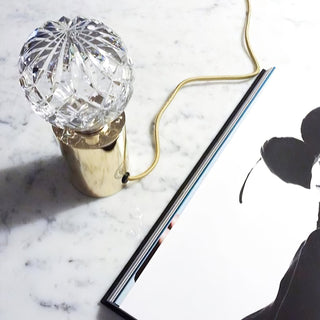 Lyrician Lampe de Table en Laiton Et Verre Industriel