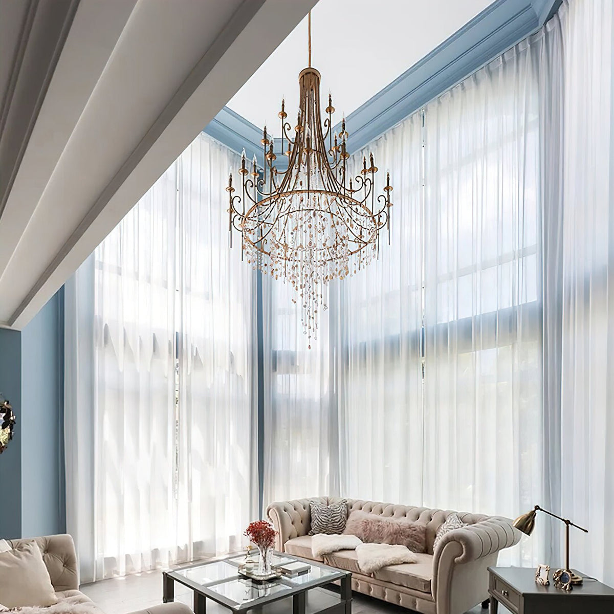 Felaine Lustre Postmoderne Luxe Coquille Cristal