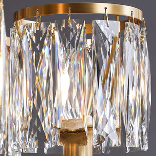 Amber Lustre En Cristal Et Laiton à Colonne De Créativité Individuelle
