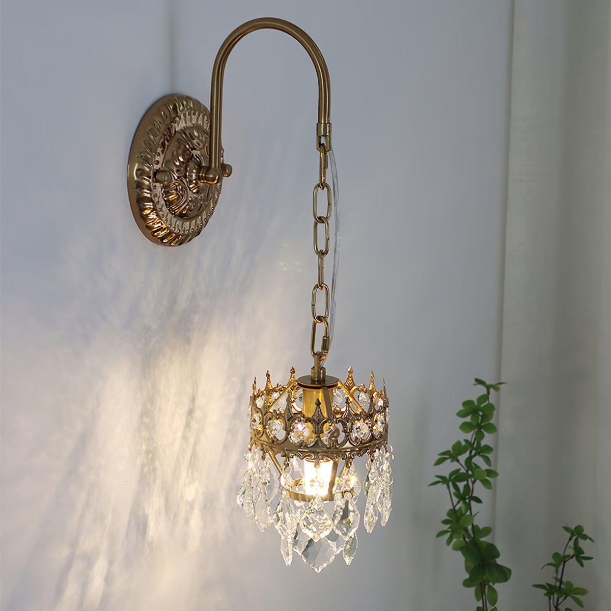 Melaira Applique Murale Art Nordique Couronne en Cristal