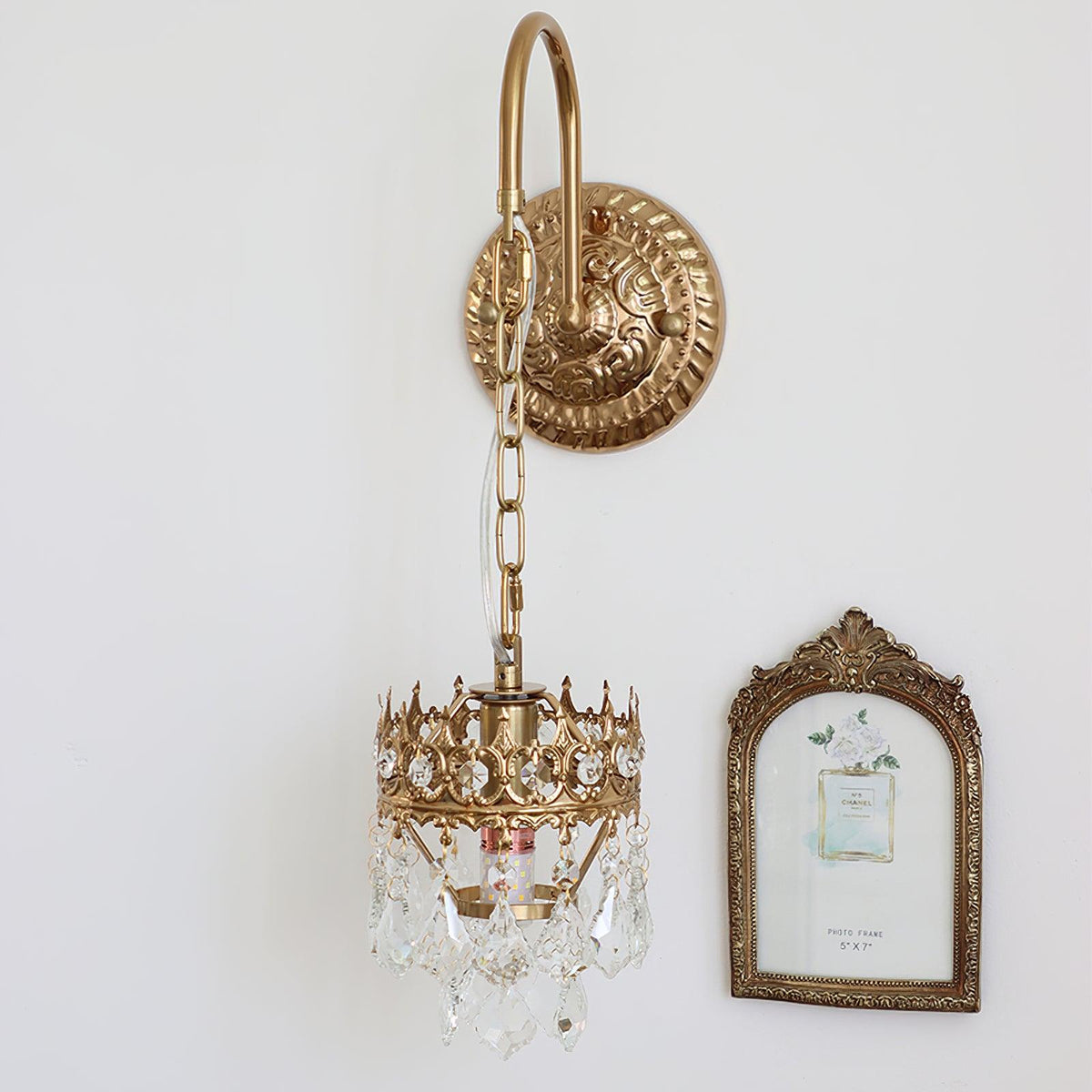 Melaira Applique Murale Art Nordique Couronne en Cristal