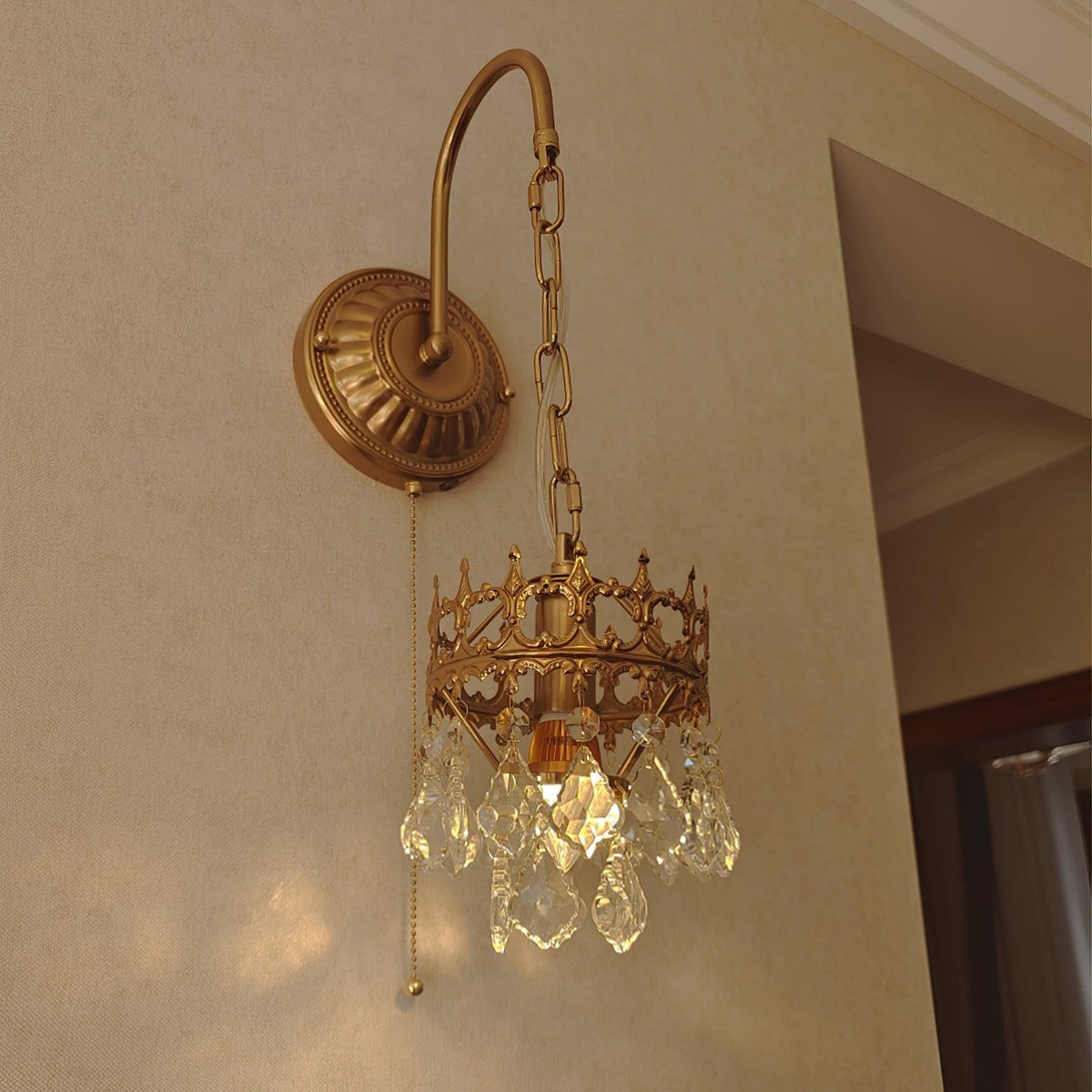 Melaira Applique Murale Art Nordique Couronne en Cristal