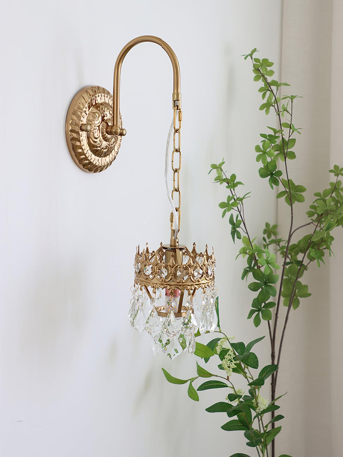 Melaira Applique Murale Art Nordique Couronne en Cristal