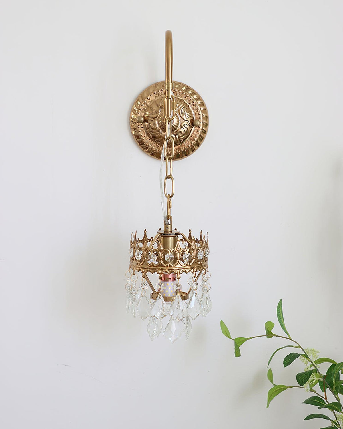 Melaira Applique Murale Art Nordique Couronne en Cristal