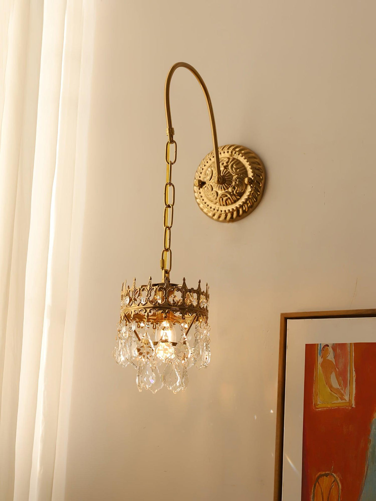 Melaira Applique Murale Art Nordique Couronne en Cristal