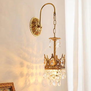 Cristal Crown Applique Murale en Cristal