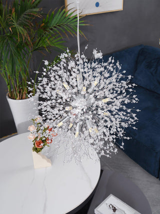 Lustra Lustre Cristal Pissenlit avec Cristaux