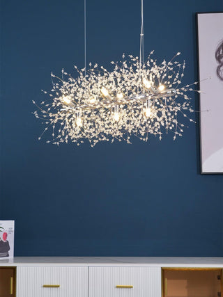 Lustra Lustre Cristal Pissenlit avec Cristaux
