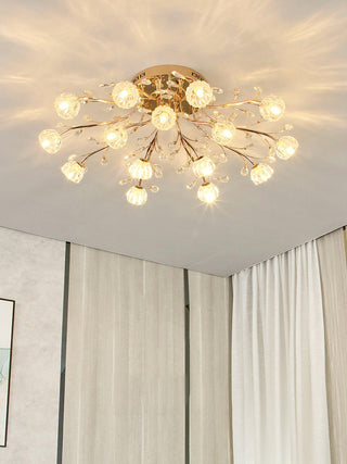 Aballs Postmoderne Luxe Fleur Cristal Plafonnier-Luire
